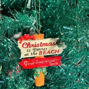 Christmas at the beach ornament